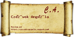 Czövek Angéla névjegykártya